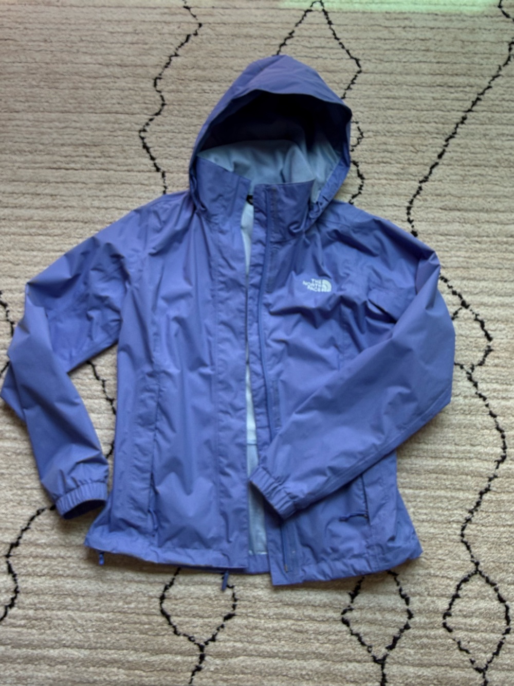 The North Face Light Lavender Hooded rain Jacket